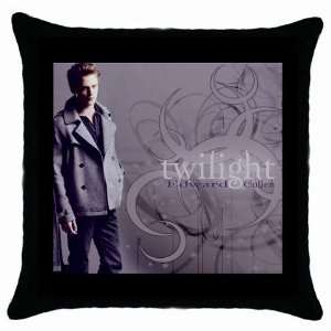 : New Custom Black Throw Pillow Case Home Decoration Twilight Edward 