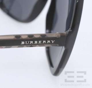 Burberry Black & Nova Check Trim Oversized Sunglasses 4057  