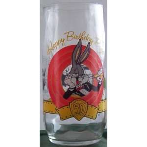 Bugs Bunny Happy 50th Birthday Glass 1990 Warrner Bros.