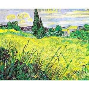  Green Wheatfield With Cypress    Print