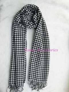 Houndstooth Hound tooth Long Neck Scarf for Winter  