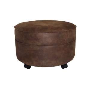  Round Extra Large Palomino Ultra Suede Premium upholstery Ottoman 