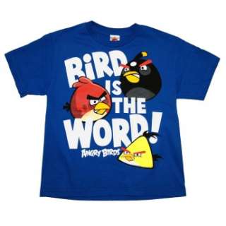 Angry Birds Bird Is The Word Rovio Mobile Video Game Youth T Shirt Tee 