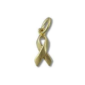  Gold Awareness Ribbon Charm 