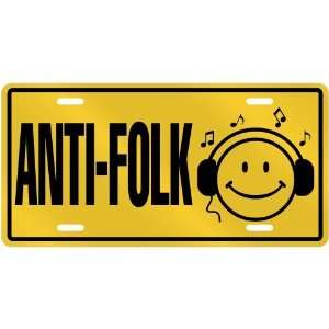   LISTEN ANTI FOLK  LICENSE PLATE SIGN MUSIC: Home & Kitchen