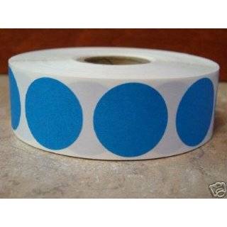 1000 1 inch round lite blue color coded inventory QC dots Labels
