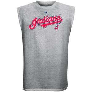   Indians Ash Series Sweep Sleeveless T shirt: Sports & Outdoors