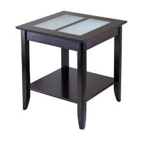  Syrah End Table with Frosted Glass