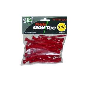  Pride Golf Tee 2 3/4 50/Bag Quality Birch Red NEW Sports 