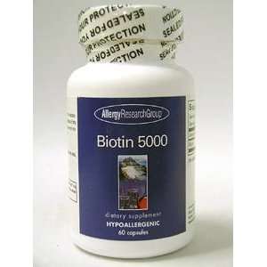  Allergy Research Group   Biotin 5000 mcg 60 caps Health 