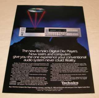 Vintage Technics SL P8 P7 CD Player PRINT AD 1984  