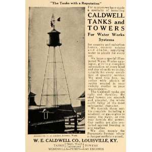  1907 Ad Caldwell Tanks Towers Water Pneumatic System 