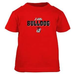  Georgia Bulldogs Red Infant Little Bulldog T shirt: Sports 