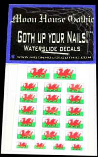   nail art, exclusive waterslide decals for sale by moon house gothic
