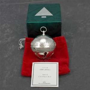  1998 Sleigh Bell Silverplate Ornament by Wallace