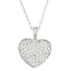 Allurez Diamond Puffed Heart Pendant Necklace in 14k White Gold (0 