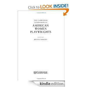 The Cambridge Companion to American Women Playwrights (Cambridge 