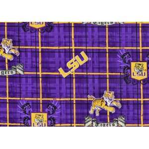   LSU by Sykel Enterprises, Gold Grid on Purple: Arts, Crafts & Sewing