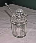 crystal 12 sided jam jar with lid spoon returns accepted