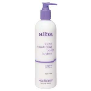 Alba Very Emollient Body Lotion, Unscented, 12 Ounce Bottles (Pack of 