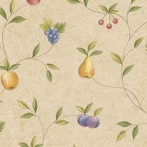 Fruit Vines on Beige Wallpaper in Kitchen Con Beigecepts 2