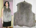 lovely genuin sheep sheepskin fur vest aqua size 10 14  