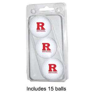  Rutgers Scarlet Knights (University Of) NCAA 15 Golf Ball Pack 