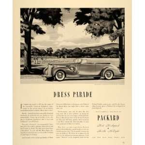 1938 Ad Packard 12 Convertible Victoria Marching Band   Original Print 