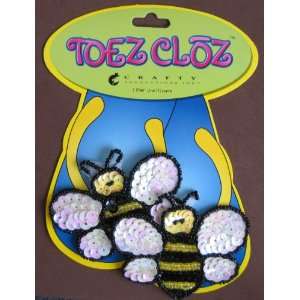 Toez Cloz Decorative HONEY BEE CLIP ONS For Shoes, Flip Flops, Purses 