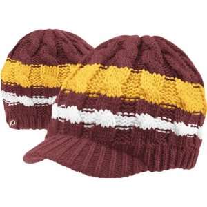   : Washington Redskins Womens Cable Visor Knit Hat: Sports & Outdoors