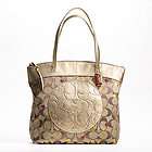 NWT NEW w Tags COACH Laura Secret Admirer Khaki Gold Red Hearts Tote 