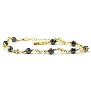   Diamond Cut Round Hematite   Magnetic Therapy Anklet: Everything Else