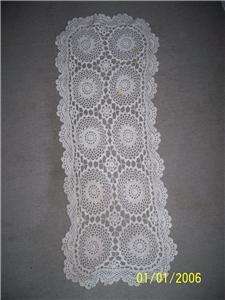 Vintage Estate Crochet Table Runner Doily HUGE 54 Long NICE!  