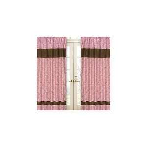  Pink Paisley Window Treatment Panels   Set of 2: Baby