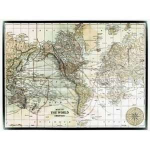  World Map with black border HIGH QUALITY MUSEUM WRAP 