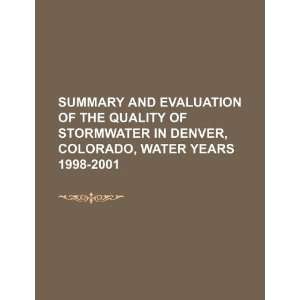  Summary and evaluation of the quality of stormwater in 