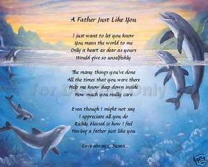Gift For Dad Father Personalized Poem Birthday Fathers Day Gift Idea 