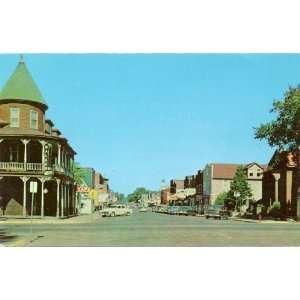 1950s Vintage Postcard Main Street in Hayward Wisconsin