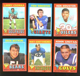 1971 TOPPS FOOTBALL SERIES 1 COMPLETE SET 1 132 NM *INV  