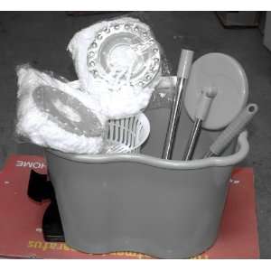  Easy 360° Magic Mop and Bucket Cleaning Kit [Gray]