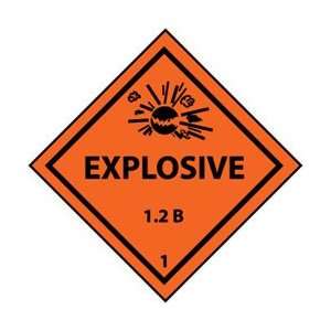 DL90ALV   DOT Shipping Label, Explosive 1.2B, 1, 4 x 4, Pressure 