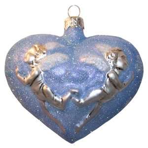  Glass Ornament Angel of Love in Blue: Home & Kitchen