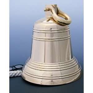  12 Inch Ridged Polished Brass Bell