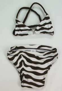Baby Gap Brown Cream Zebra 2 PC Bikini Swimsuit 3 6 M  