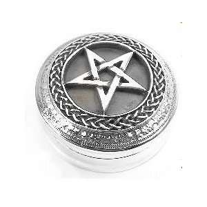  Sterling Silver Pentacle Top Pill Box 