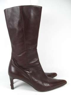 ENRICO GERBI Leather Brown Mid Calf Boots Shoes 8 M  