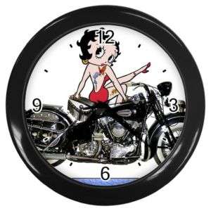 New Betty Boop Biker Wall Clock  