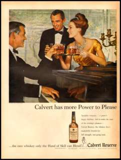 1960 vintage ad for Calvert reserve Whiskey  289  