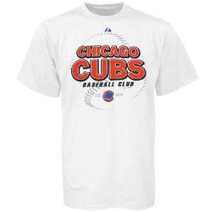  Majestic Chicago Cubs Baseball Club White T shirt Sports 