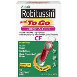   Robitussin CF Adult Cough & Cold To Go 10 ea
